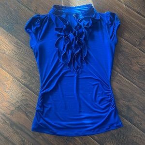 Fitted blue blouse medium